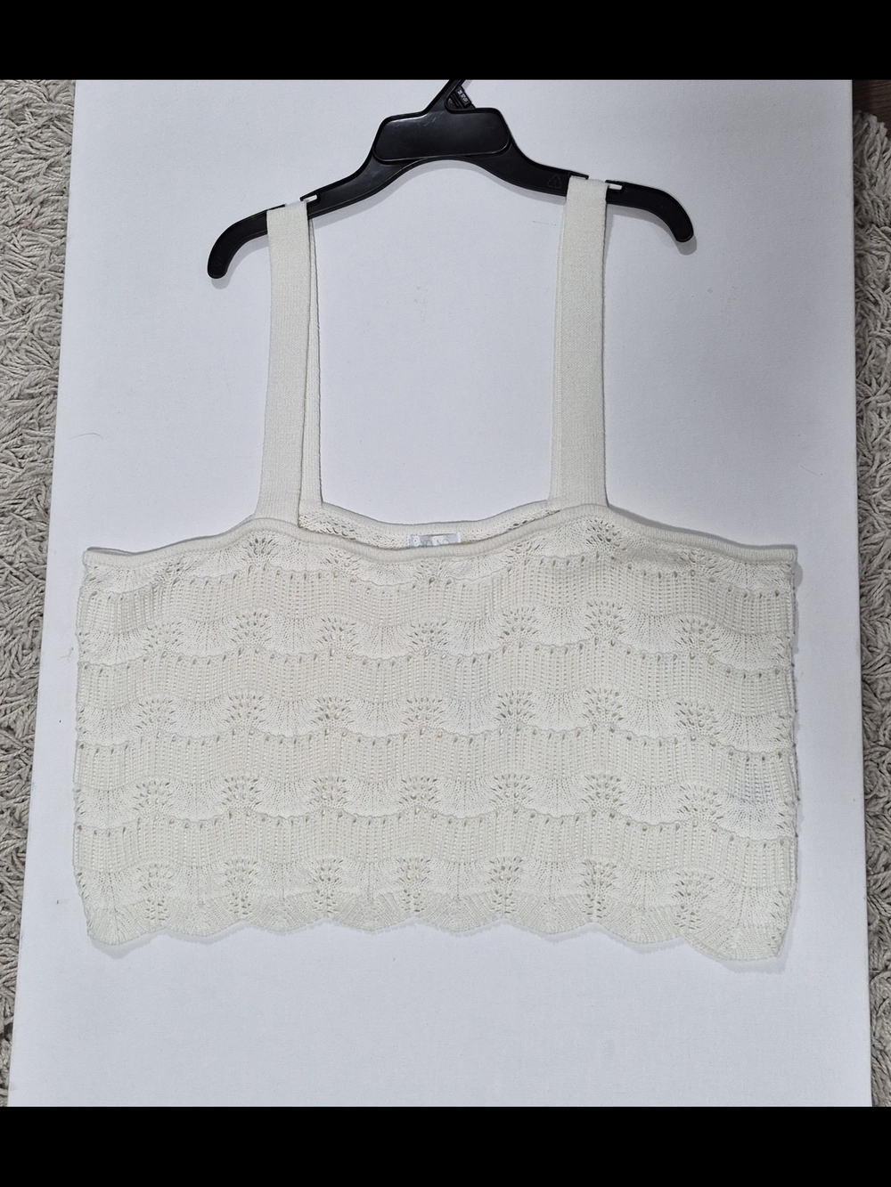 Abound Ivory Crochet Crop Tank